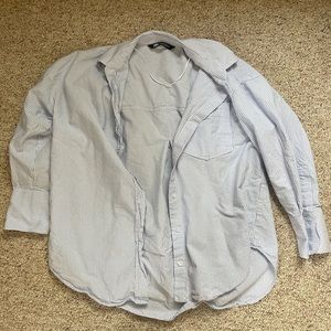 Blue and white linen